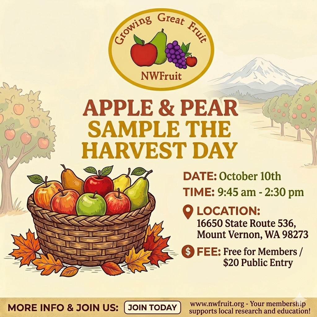 Apple & Pear Sample the Harvest Day flyer